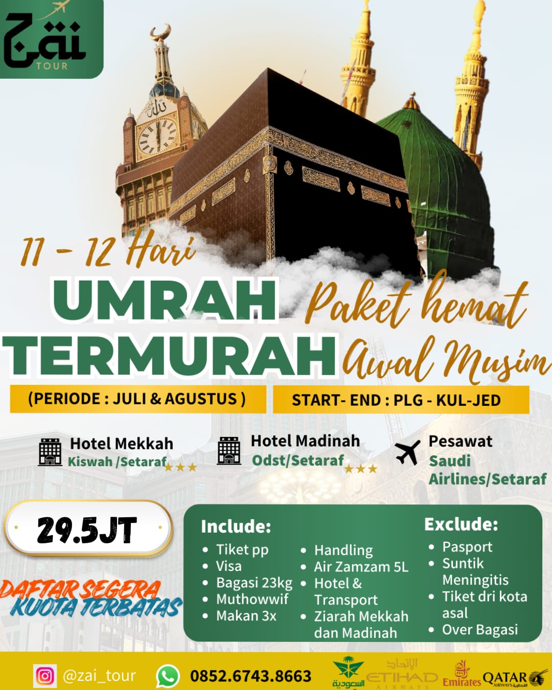 Flyer Umroh Paket Hemat 29,5 JT